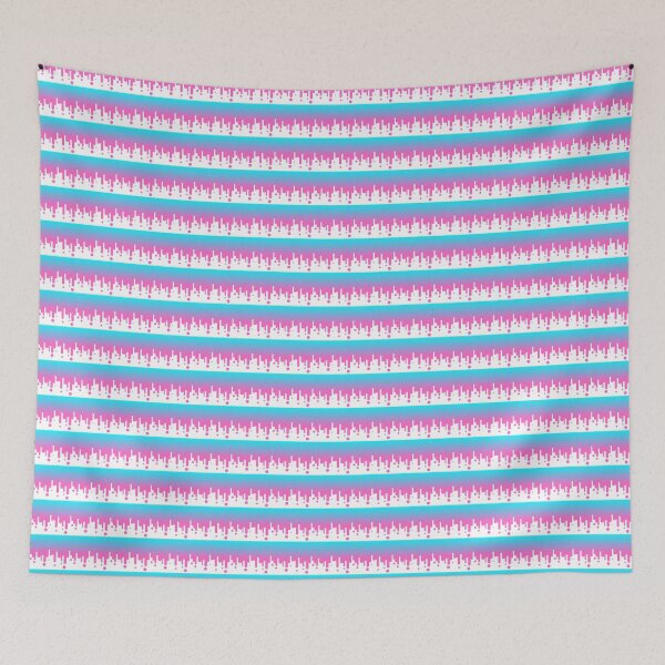 Item preview, Blue to pink paint drip designed and sold by littledinosaurs.