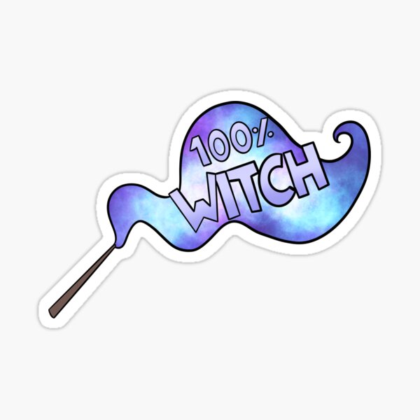 100% Witch Sticker