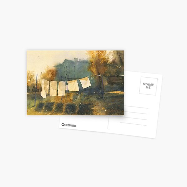 Poem about drying linen Postcard