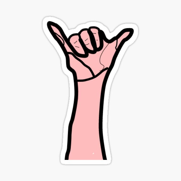 "YOLO Hand Sign" Sticker by camilletwi Redbubble