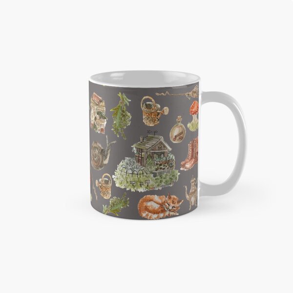 Item preview, Whimsical Hedge Witch Pattern - Wrap Around with Dark Background designed and sold by Regan Ralston.