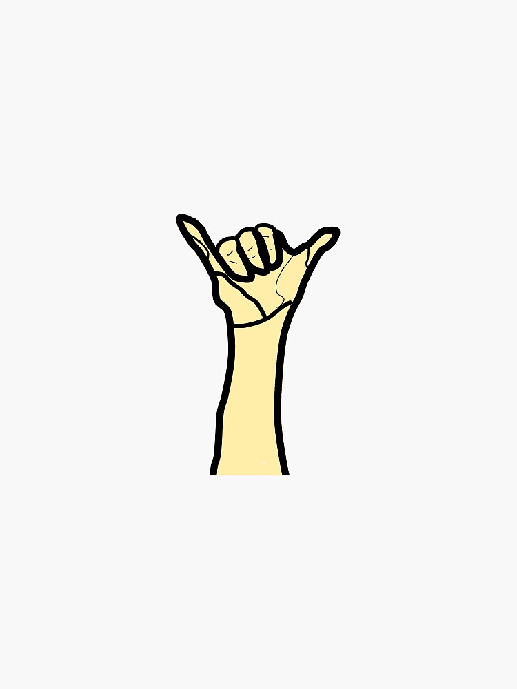 "YOLO Hand Sign" Sticker for Sale by camilletwi Redbubble