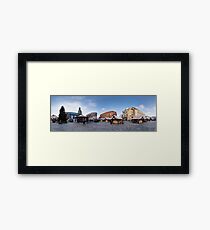 Doma square panorama, Riga, Latvia in Christmas Framed Print