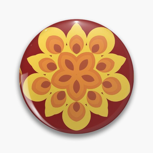 Item preview, Retro Flowers Yellow Amber Brown Flower Power Design designed and sold by Artification.
