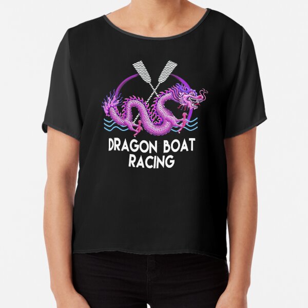 Pink Dragon Boat Racing Chiffon Top