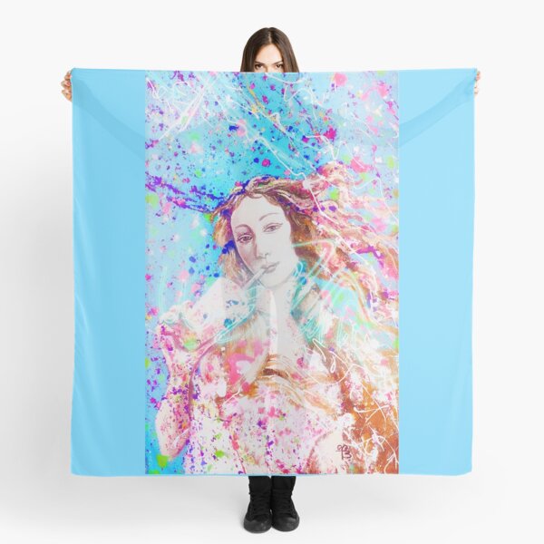 Graffiti hipster birth of Venus Botticelli reimagined. Scarf