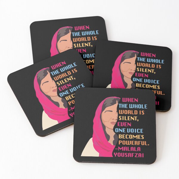 Item preview, Malala Yousafzai Quote-  One Voice Becomes Powerful designed and sold by melinarae.