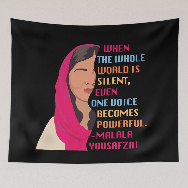 Item preview, Malala Yousafzai Quote-  One Voice Becomes Powerful designed and sold by melinarae.