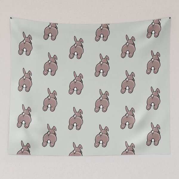 Item preview, Bunny butt soft grey designed and sold by Clara Ryder.