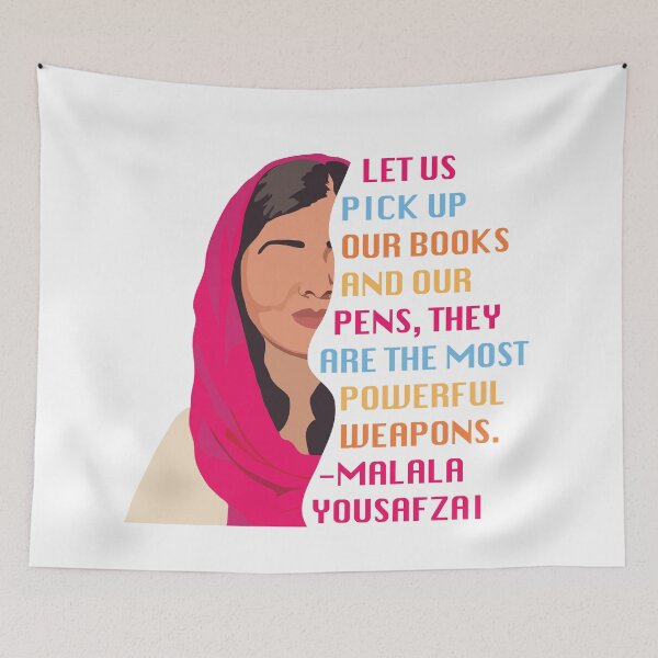 Item preview, Malala Yousafzai Quote-  Let Us Pick Up Our Books And Pens designed and sold by melinarae.