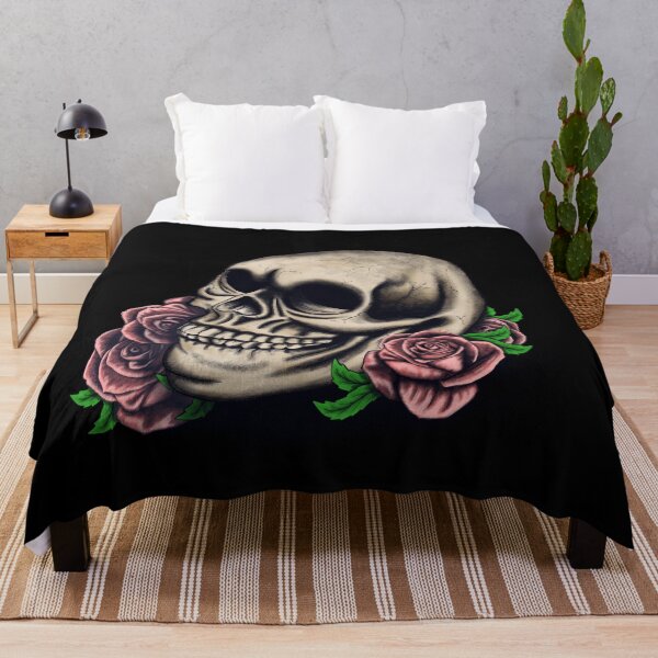 Item preview, Classic Skull and roses tattoo style illustration designed and sold by wdyoungblood.