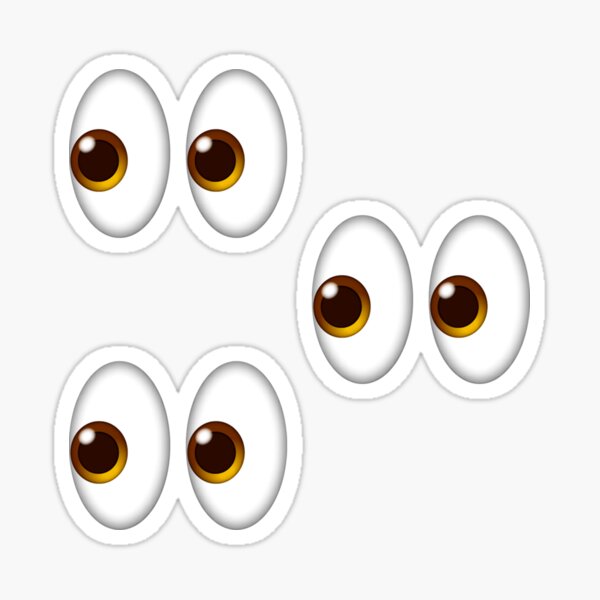 Eyes Emoji Pack Stickers Sticker For Sale By Askartongs Redbubble