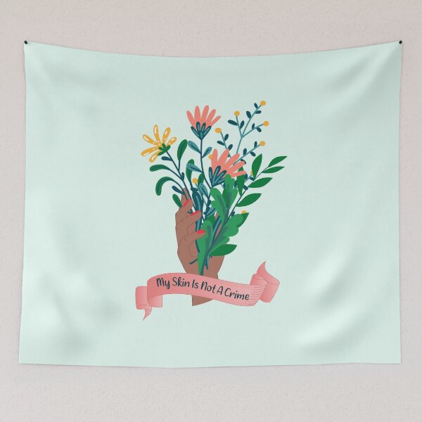 Item preview, My Skin Color Is Not A Crime,dark skin,flowers in hand designed and sold by ELmezz.