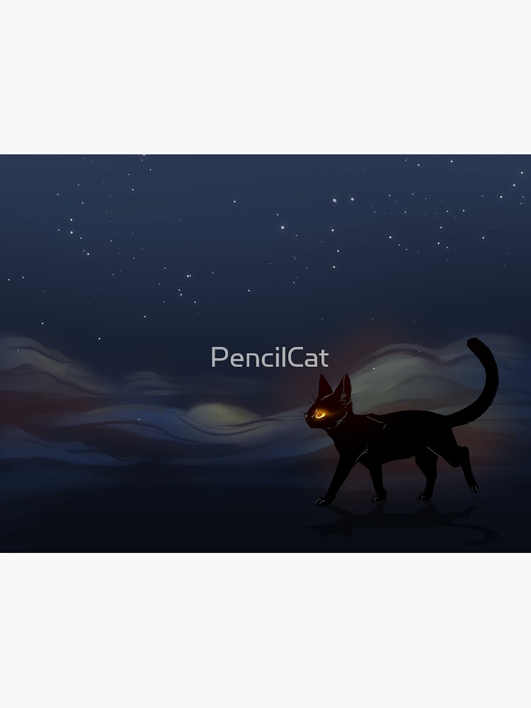 Thumbnail 3 of 3, Sticker, Black Cat designed and sold by PencilCat.