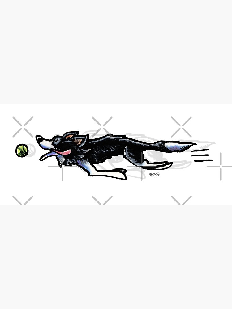 Border Collie in Action by offleashart