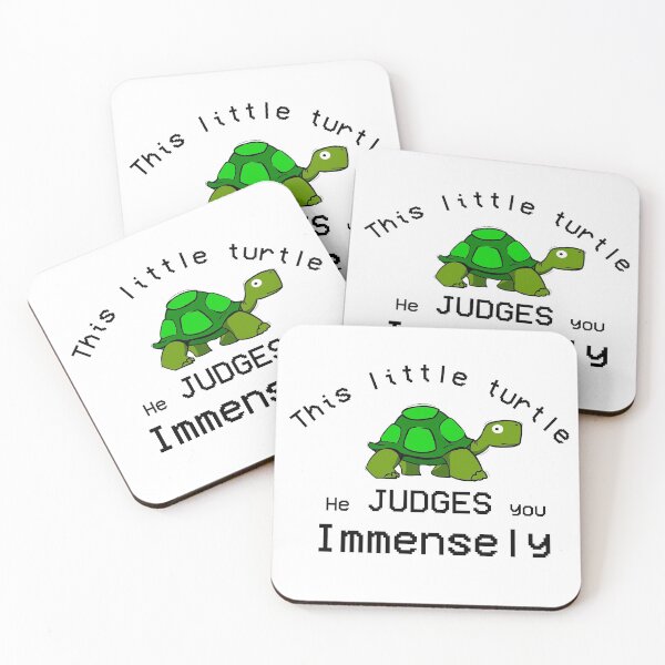 Item preview, This Little Turtle He Judges You Immensely Funny tiny turtle shirt designed and sold by Sunmoony.
