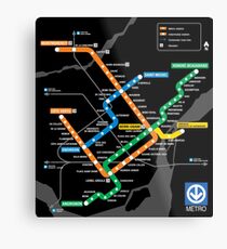 Métro STM Montréal Impression métallique