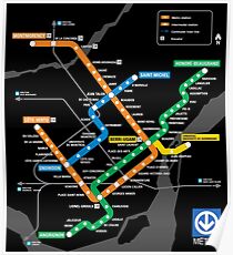 STM Montreal Metro Poster