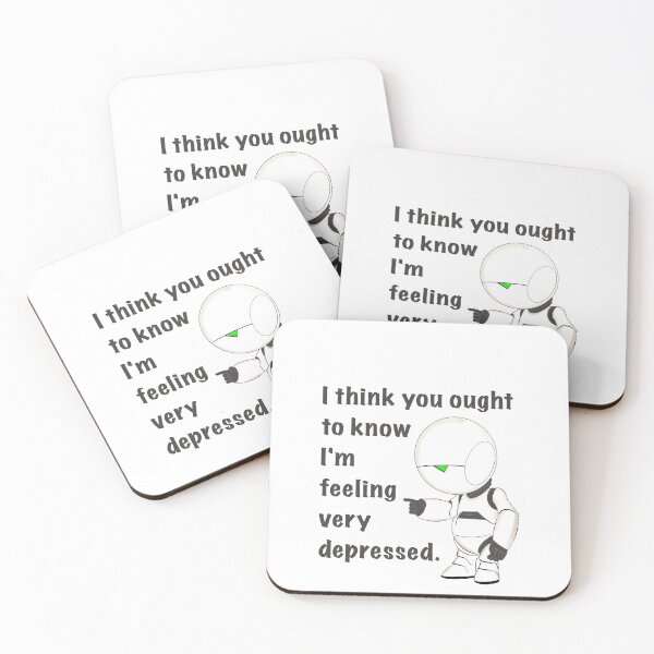 Item preview, Marvin Paranoid Android Depressed Robot Hitchhiker’s Guide Quote  designed and sold by Rocket Fox.
