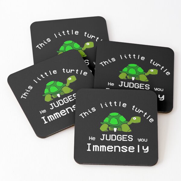 Item preview, This Little Turtle He Judges You Immensely Funny tiny turtle shirt designed and sold by Sunmoony.