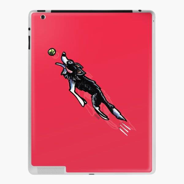 Border Collie in Action {dark} iPad Skin