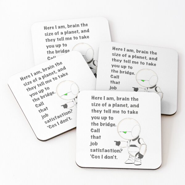 Item preview, Marvin Paranoid Android Depressed Robot Hitchhiker’s Guide Job Satisfaction Quote  designed and sold by Rocket Fox.