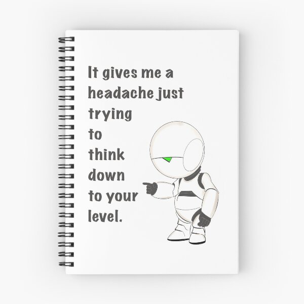 Item preview, Marvin Paranoid Android Depressed Robot Hitchhiker’s Guide Headache Quote  designed and sold by Rocket Fox.