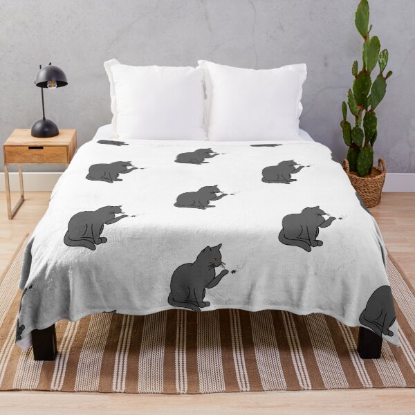 Item preview, Grey cat with bee designed and sold by -crafty-cat-.