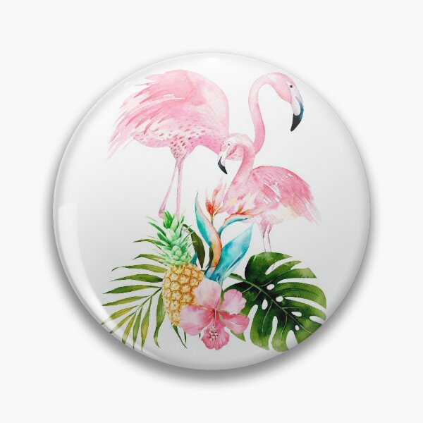 Item preview, Pink Flamingo + Tropical Foliage + Pinapples designed and sold by PixDezines.
