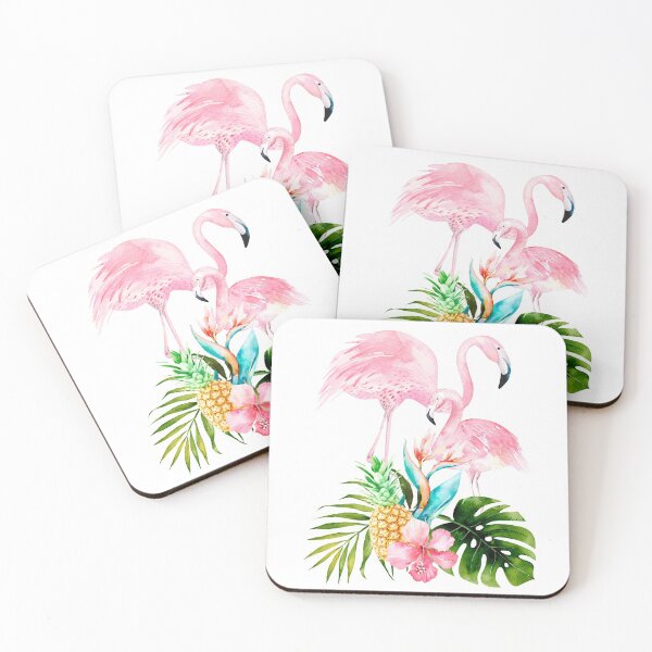 Item preview, Pink Flamingo + Tropical Foliage + Pinapples designed and sold by PixDezines.