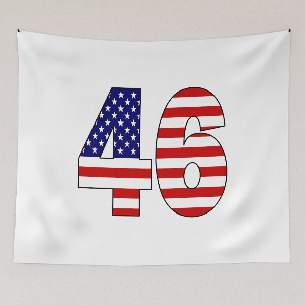Item preview, Number 46 with USA flag on the background designed and sold by AllShirts21.