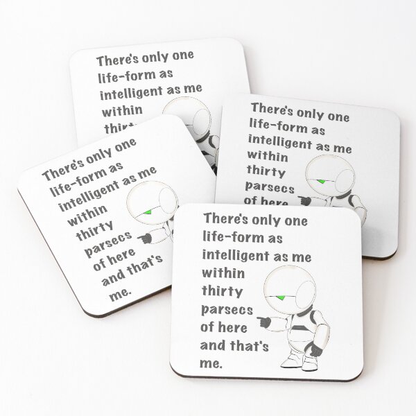 Item preview, Marvin Paranoid Android Depressed Robot Hitchhiker’s Guide Intelligence Quote  designed and sold by Rocket Fox.