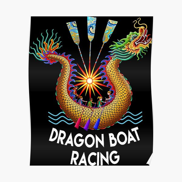 "Dragon Boat Racing Logo" Poster by 99stars Redbubble