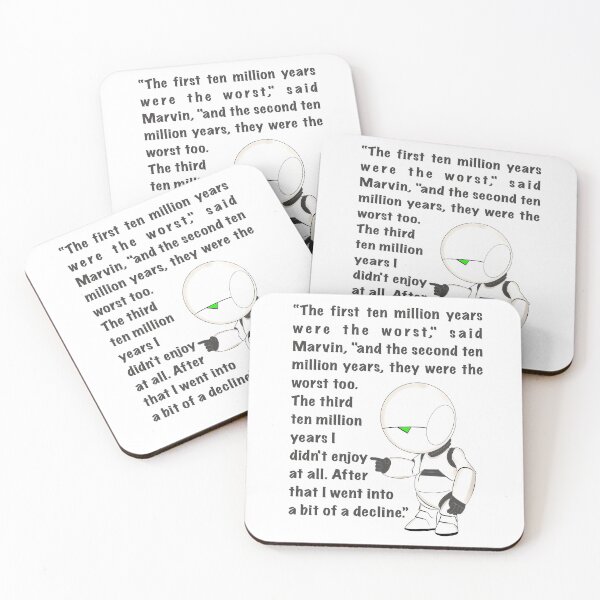 Item preview, Marvin Paranoid Android Depressed Robot Hitchhiker’s Guide The Worst Quote  designed and sold by Rocket Fox.