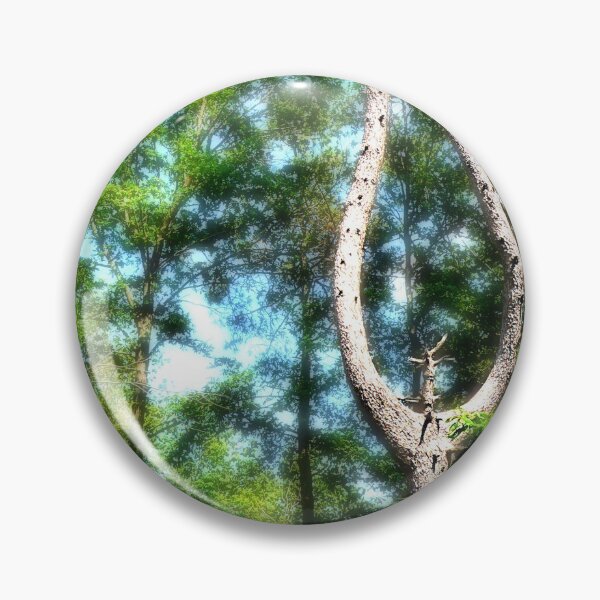 Item preview, unusual unique dominant tree with curved branches in a green forest. designed and sold by Flavio Vieri.