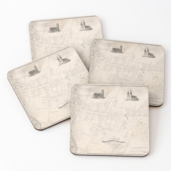 Item preview, Vintage Map of Brunswick ME (1846) designed and sold by BravuraMedia.