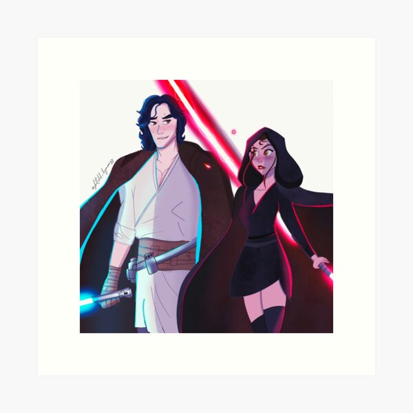 Vista previa del artículo con la obra «Reylo: siguiendo su legado», diseñado y vendido por sketchdbymariss.