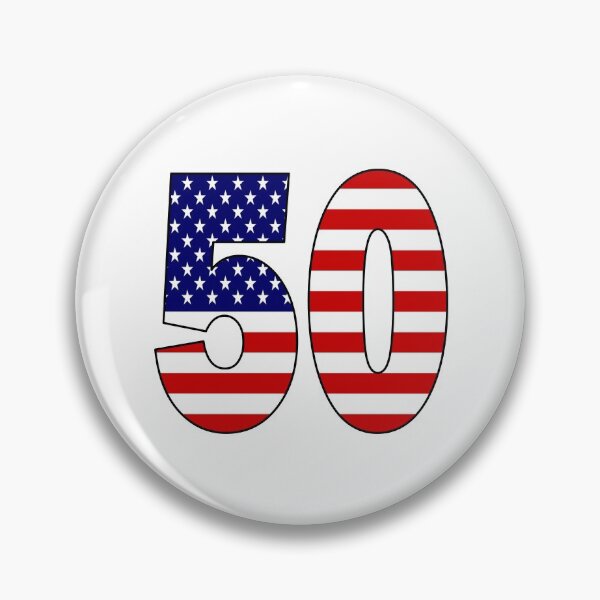 Item preview, Number 50 with USA flag on the background designed and sold by AllShirts21.