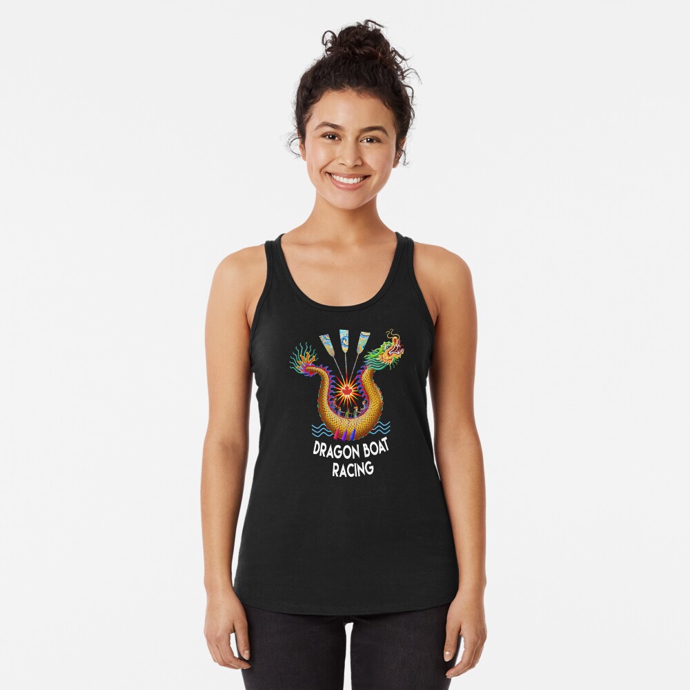Red Maple Leaf Dragon Boat Logo T-Shirt Racerback Tank Top