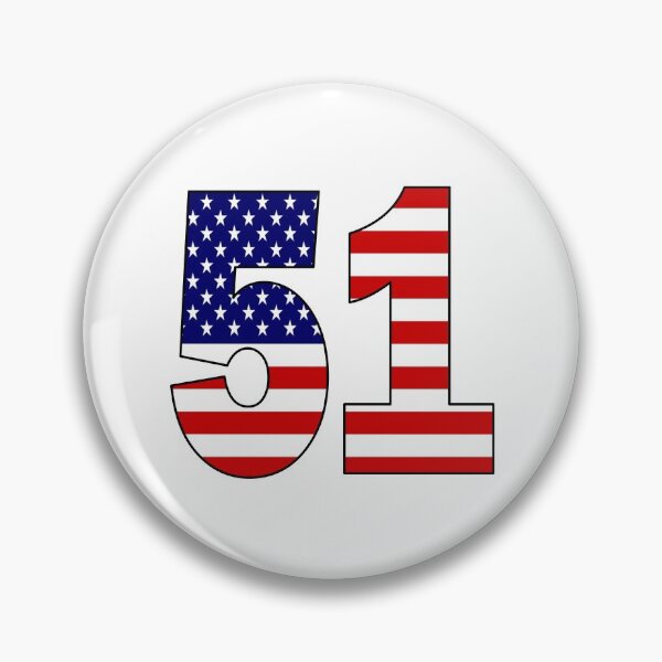 Item preview, Number 51 with USA flag on the background designed and sold by AllShirts21.