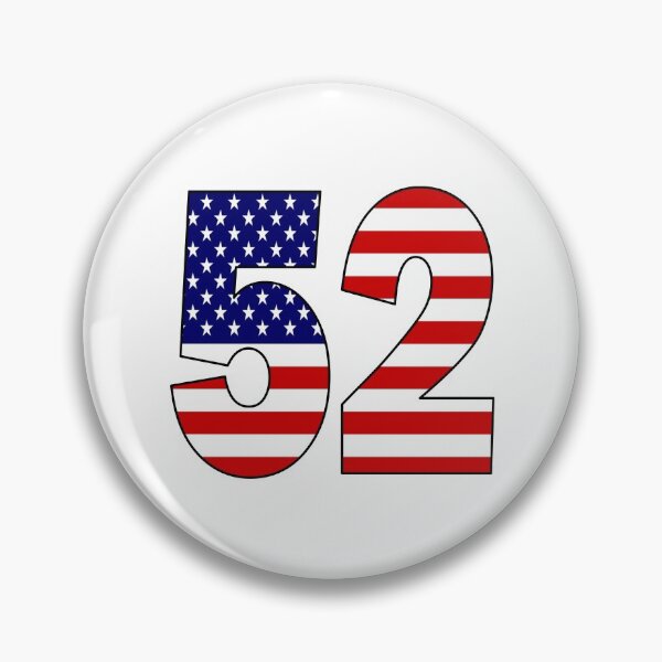 Item preview, Number 52 with USA flag on the background designed and sold by AllShirts21.