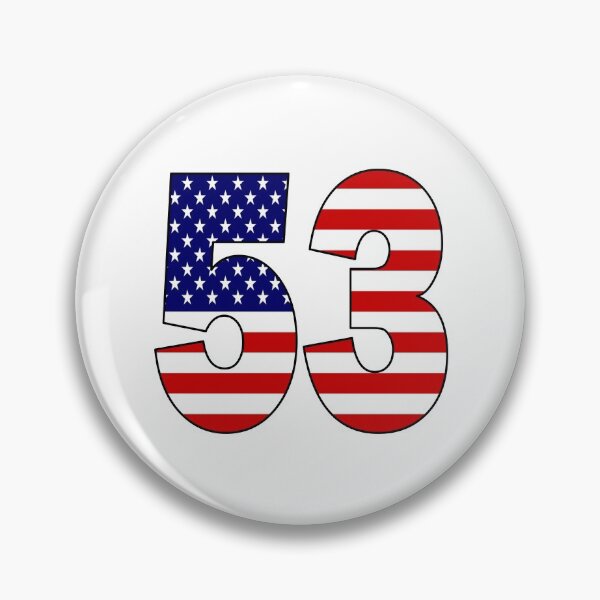 Item preview, Number 53 with USA flag on the background designed and sold by AllShirts21.