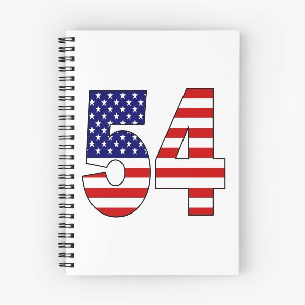 Item preview, Number 54 with USA flag on the background designed and sold by AllShirts21.