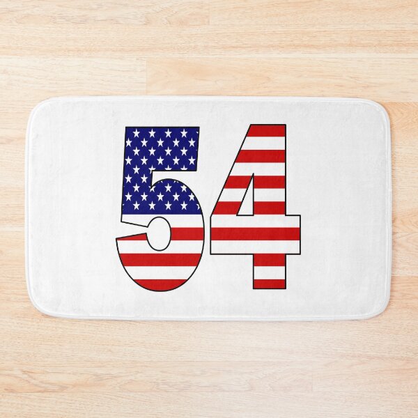 Item preview, Number 54 with USA flag on the background designed and sold by AllShirts21.