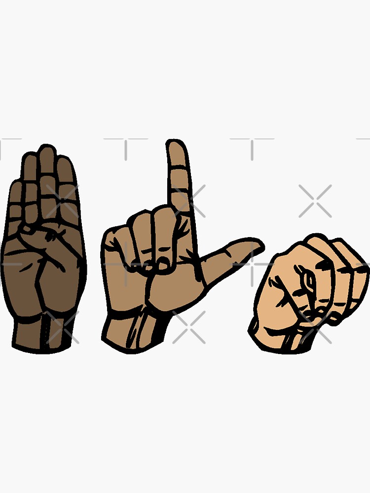 "ASL BLM Black Lives Matter Sign Language" Sticker for Sale by thegreenclock Redbubble