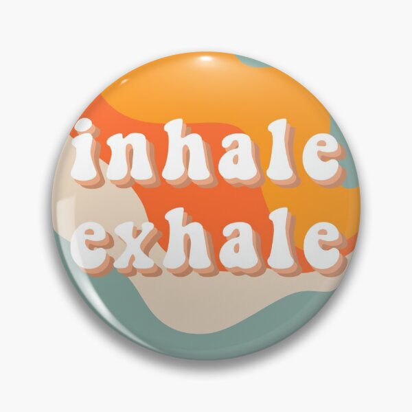 Item preview, inhale exhale orange and blue print designed and sold by madebyshania.