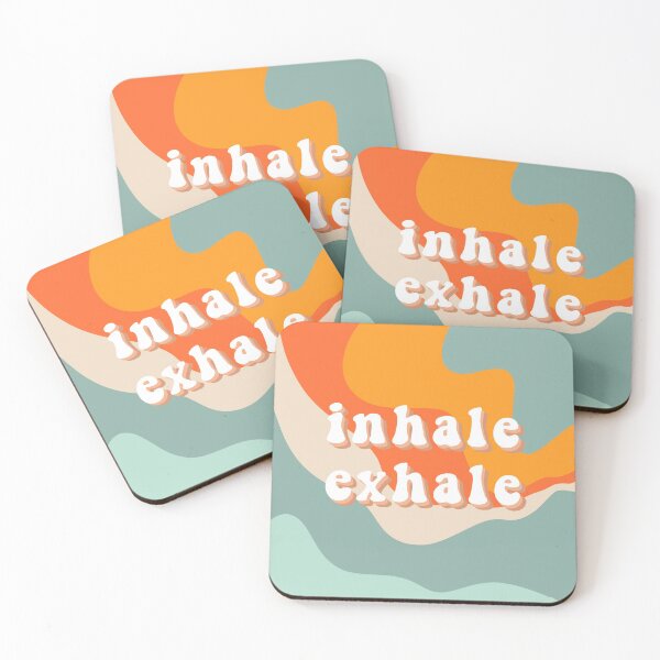 Item preview, inhale exhale orange and blue print designed and sold by madebyshania.