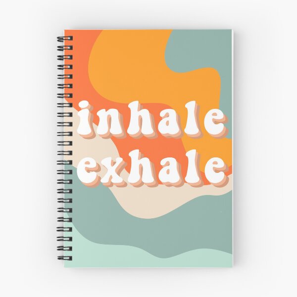 Item preview, inhale exhale orange and blue print designed and sold by madebyshania.