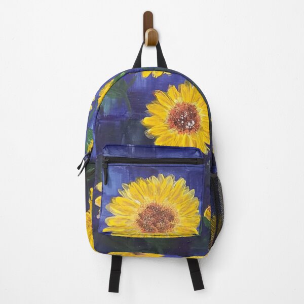 Item preview, Sunflowers and Buds Blue Basket Weave designed and sold by LivingArtBrenda.