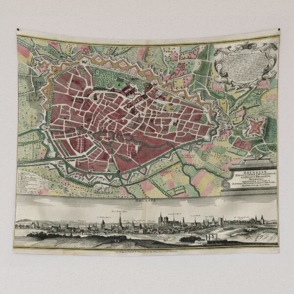 Item preview, Vintage Map of Brussels Belgium (1730) designed and sold by BravuraMedia.